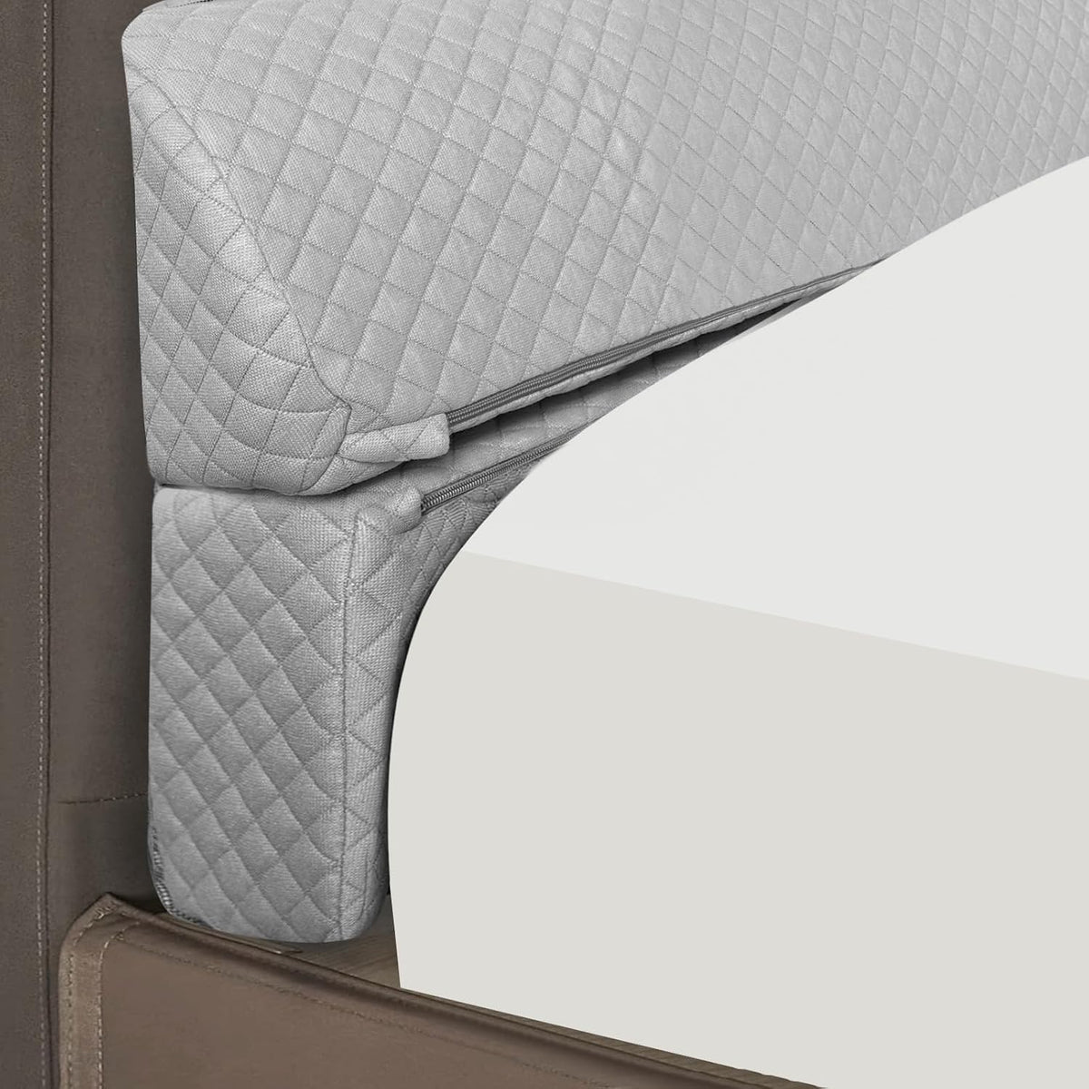 4 Modes Pillow Wedge for Headboard Gap, Foldable Bed Wedge Pillow, Bed Gap Filler King Size Fill The Gap (0-7"), Mattress Gap Filler Long Pillow Between Headboard and Mattress