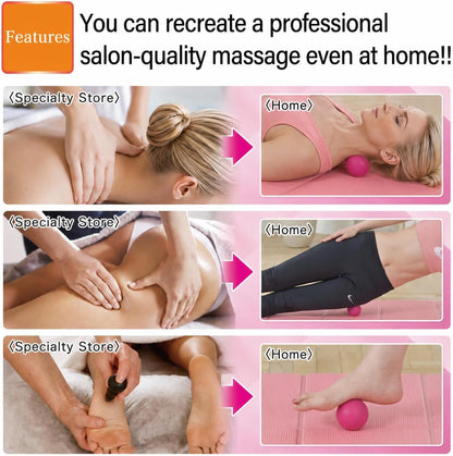Massage Lacrosse Balls for Myofascial Release, Trigger Point Therapy,Manual Massage Balls, Muscle Knots, and Yoga Deep Tissue Massage. Set of 2 Firm Balls (Ivory and Off-White)