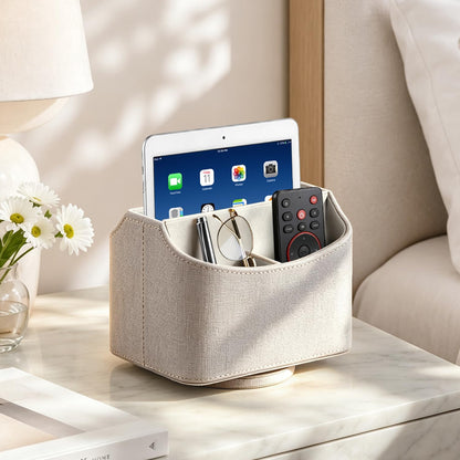360° Rotatable Remote Control Holder,TV Remote Caddy for Nightstand Table