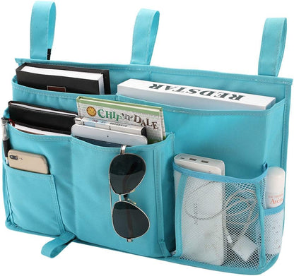 Bseash Bunk Bed Organizer, Bedside Caddy Hanging Bed Organizer Storage Bag 8 Pockets, for College Dorm Rooms Bed, Hospital Bed, Baby Bed Rails, 600D Oxford Cloth