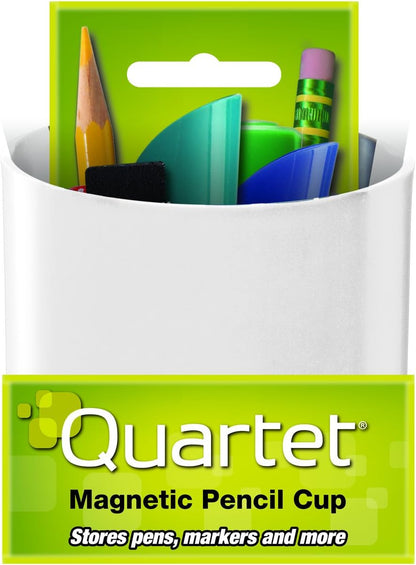 Quartet Magnetic Pen and Pencil Cup Holder, Black (48120-BK)