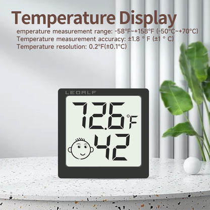 Mini Humidity Meter Hygrometer 6 Pack Room Thermometer Indoor Digital Temperature and Humidity Monitor (Black)