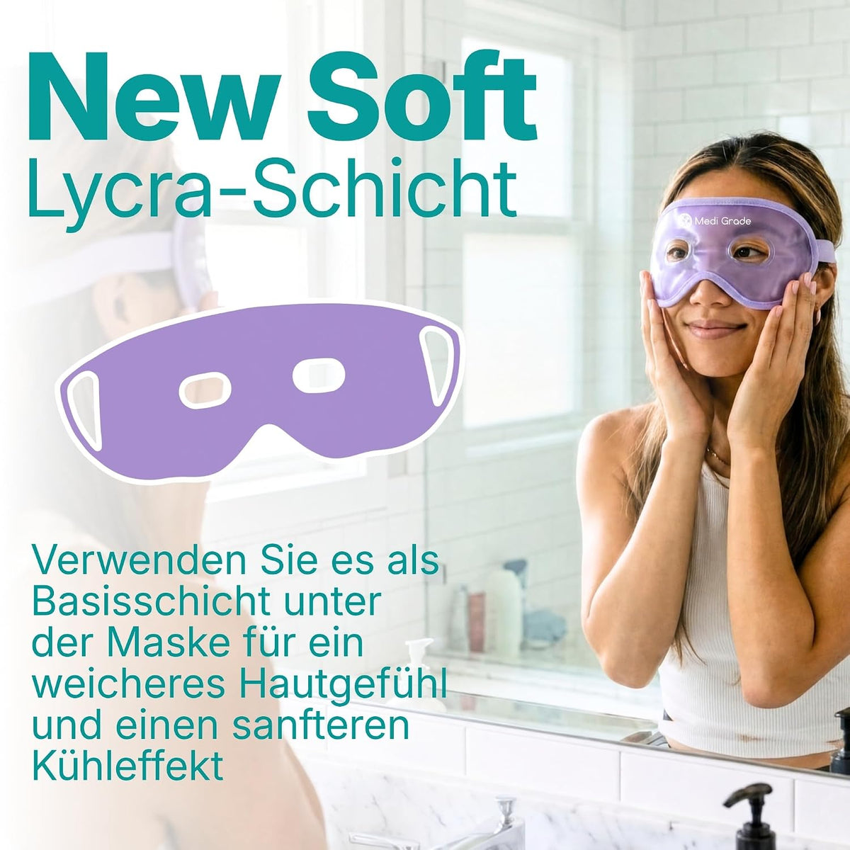 Medi Grade Cooling Eye Mask for Dark Circles and Puffiness, 2 Gel Eye Pads