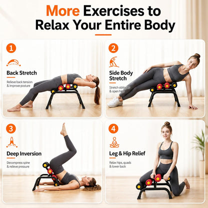 Mini Inversion Table with Rollers, Back Extension Machine