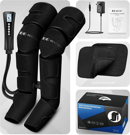 Fathers Day Dad Gifts for Husband, Men, Mom, Wife, Women, Her Him, Mothers Day, Christmas, Valentines Day Air Compression Massager with Heat for Comprehensive Leg and Foot Therapy, Helpful for Relax