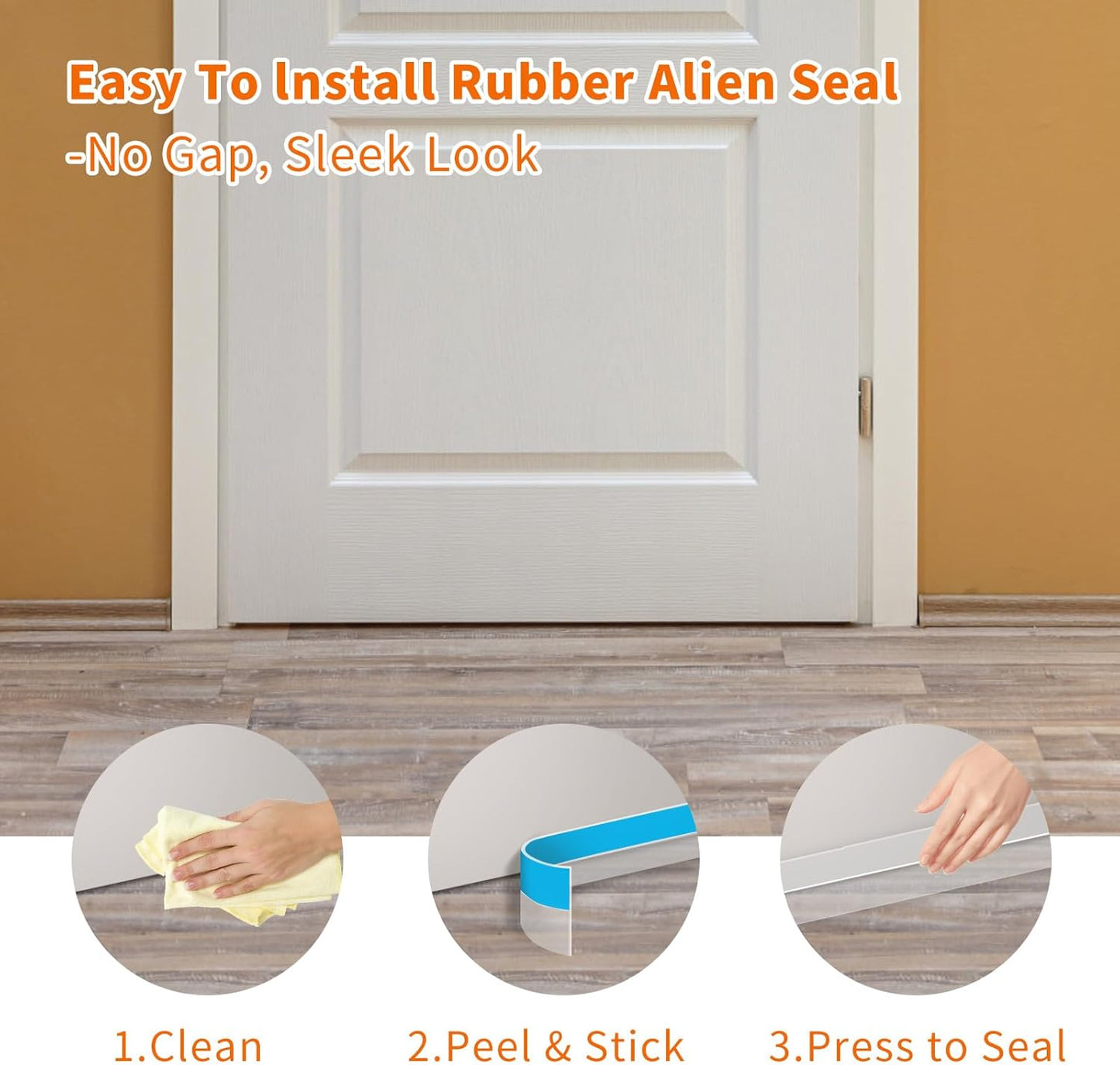 T-Shaped Rubber Weather Stripping Door Seal Extra Thick 2mm, 2 in x 20 Ft Heavy-Duty Alien Draft Seal Insulation Tape for Doors, Windows and Glass Shower Sweep Gaps(Clear)