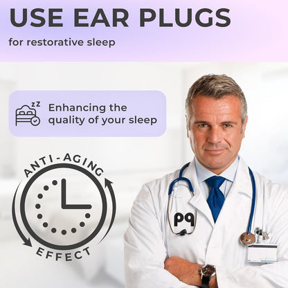 PQ Wax Ear Plugs for Sleep - 6 Silicone Wax Earplugs for Sleeping and Swimming - Gel Ear Plugs for Noise Cancelling, Ear Protection - Sleeping Earplugs with Sound Blocking (6-Pillows). Beige