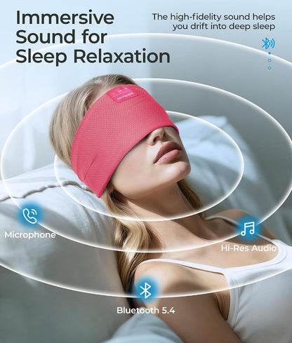 ink-topoint Sleep Headphones Bluetooth Headband, Wireless Sports Earphones | Sleeping Headphone for Side Sleepers with HD Stereo Speakers Breathable Headbands for Running, Yoga, Travel, Women&Men