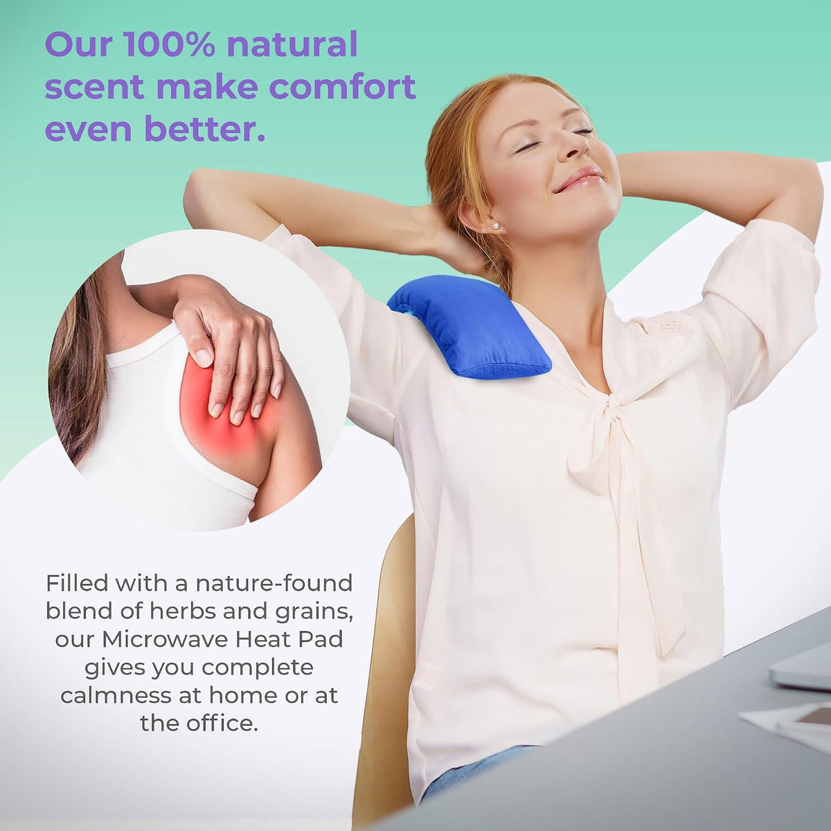 My Heating Pad Microwave Heating Pad - Moist Microwavable Heating Pads for Joints and Muscles Relief - Microwave Hot Pack Heat Pad for Cramps - Chilled or Heated Pad Therapy - Purple Unscented