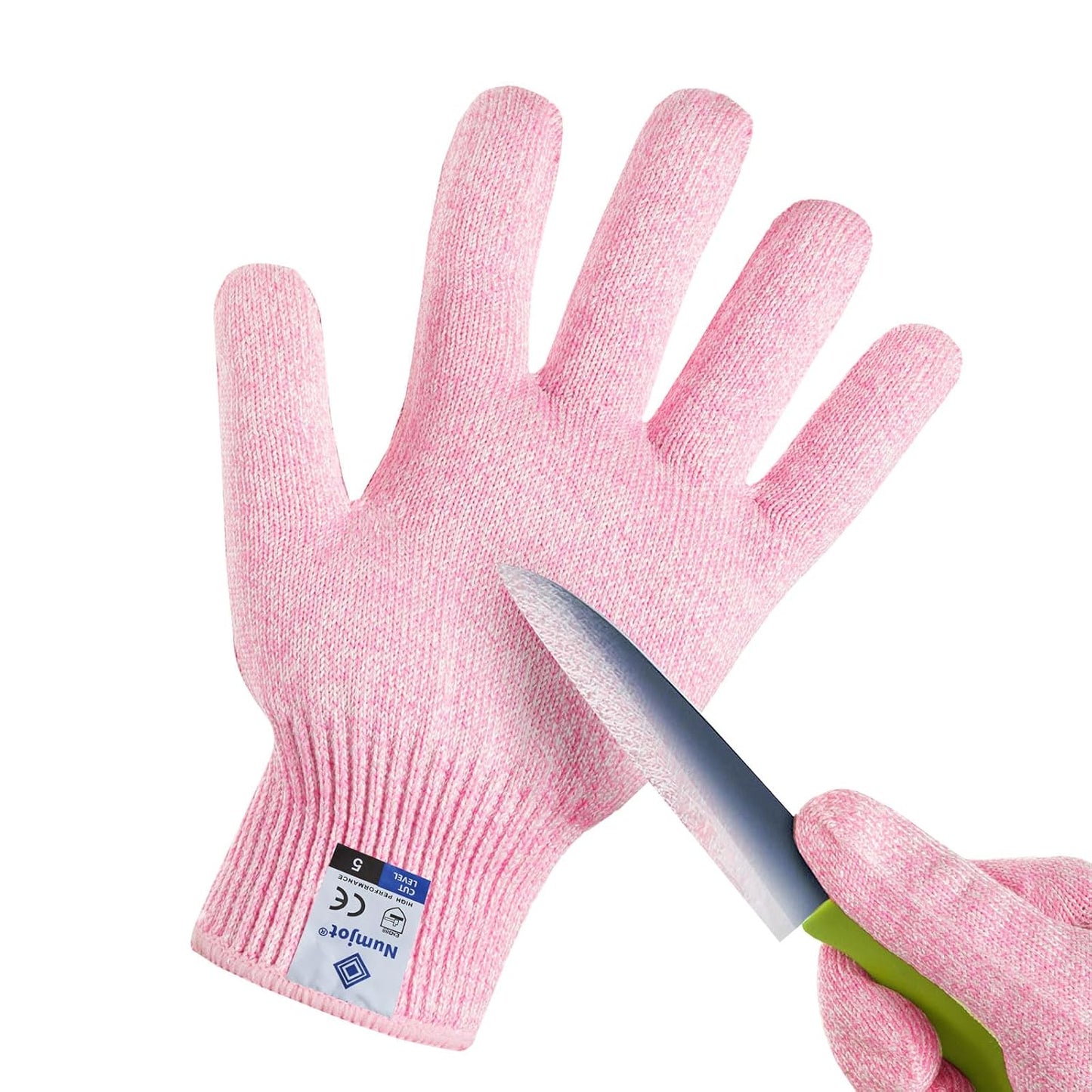 Cutting Gloves, Food Grade Level 5 Protection, Safety Kitchen Cut Gloves for Oyster Shucking, Fish Fillet Processing, Mandolin Slicing, Meat Cutting and Wood Carving. (Violet-Medium 2 Pairs)