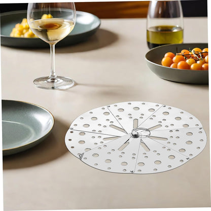 Adjustable Anti-overflow Lid Stainless Steel Spill Stopper Cover with Expandable Strainer for Kitchen Pots and Pans Boil-over Prevention