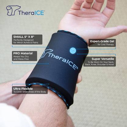 TheraICE PROpack Ice Pack for Injuries, Reusable Multipurpose Cold Gel 5x8 | Small 5x8 Multipurpose Cold Icepack For Aches & Pains - Great for Muscular Back Pain, Shoulder, Hip Knee