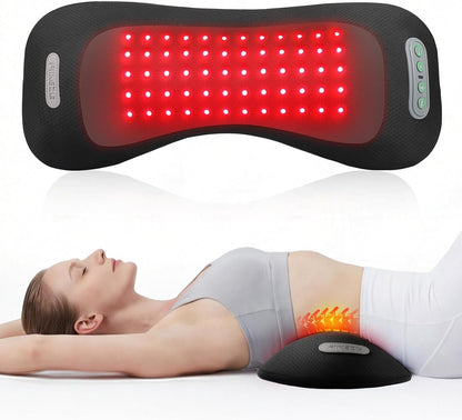 FliKEZE 4-in-1 Lumbar Massager with Red Light 660/850nm Cordless 5000mAh