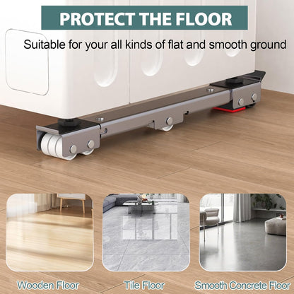 Appliance Roller Heavy Duty Extendable Furniture Slider Stand up to 1300LBS | Appliance Sliders With Anti-Slip With Lifter Lever Tool Easily Move Washer Dryer Machines Refrigerators Base Stand