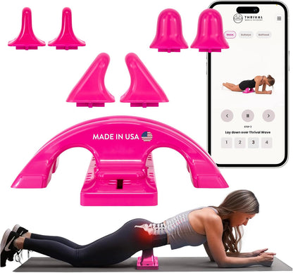 Arch Back Stretcher, Psoas Muscle Release Tool, Carbon Black | Fully Adjustable, Thrival App Compatible, Trigger Point Relief