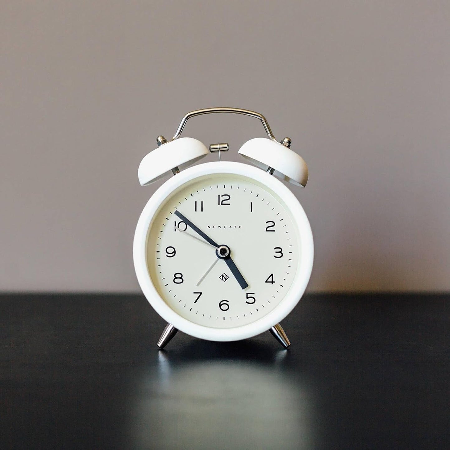 NEWGATE® Charlie Bell Echo Alarm Clock | Modern take on Classic Twin Bell Clock | Yellow | Easy to Read Numbers | Ideal for Bedside, Desk or Shelf | Modern Retro Bedroom & Office Accessory