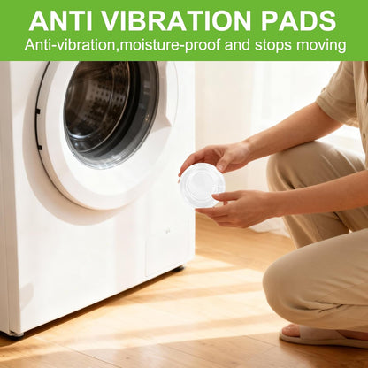 Anti Vibration Pads for Washing Machine, 4 Pack Clear PU Washer Dryer Feet Pads with Leveling Tool, Noise Reducing Anti Slip Anti Walk Shock Absorber Stabilizer for Washer, Dryer & Furniture