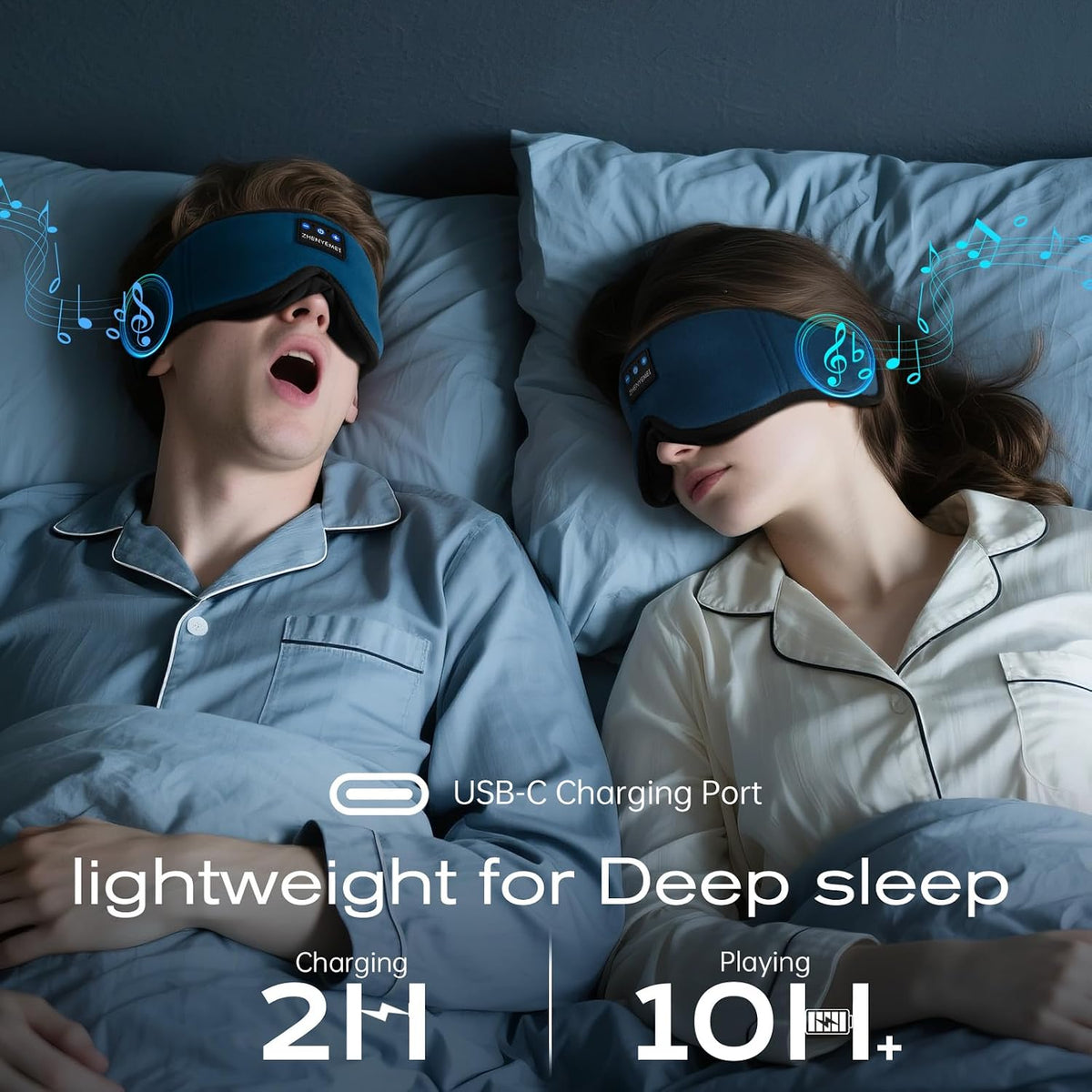 Sleep Mask with Bluetooth 5.4 Headphones, Removable 3D Eye Cups, Timing Sleeping Headphones for Side Sleepers, Wireless Music Eye Mask Speakers for Men, Women, Tech Gifts, Pink