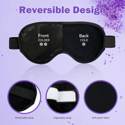 LEOSTEP 4 PCS Cooling Eye Mask Set - Ice Face Mask with Camellia Essential Oil, Cold Eye Compress and Reusable Gel Pads for Eyes Puffiness, Migraine Headache, Dark Circles, Dry Eyes