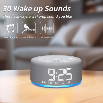 Portable White Noise Machine Mini Sound Machine with 30 Soothing Sounds Rechargeable for Adults Newborn Kids Sleep Brown Noise Machine with Memory Function 4 Timers for Travel Camping Home and Office