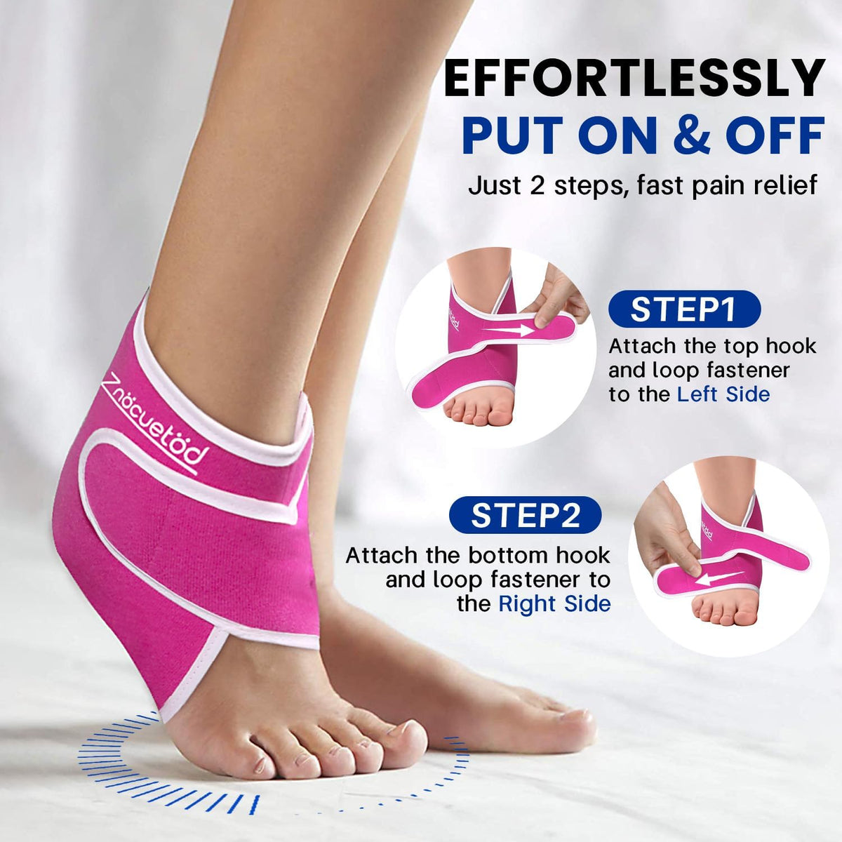 Ankle Ice Pack Wrap for Swelling Foot Heel Pain Relief Reusable Gel-1Pack