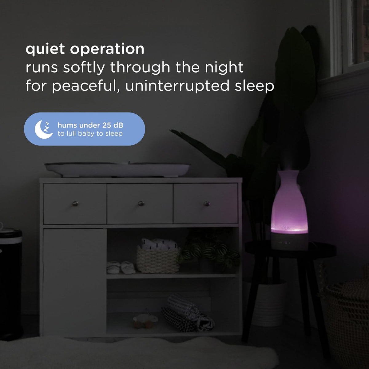 Ubbi Ultrasonic Humidifier, Easy Top-Fill Design