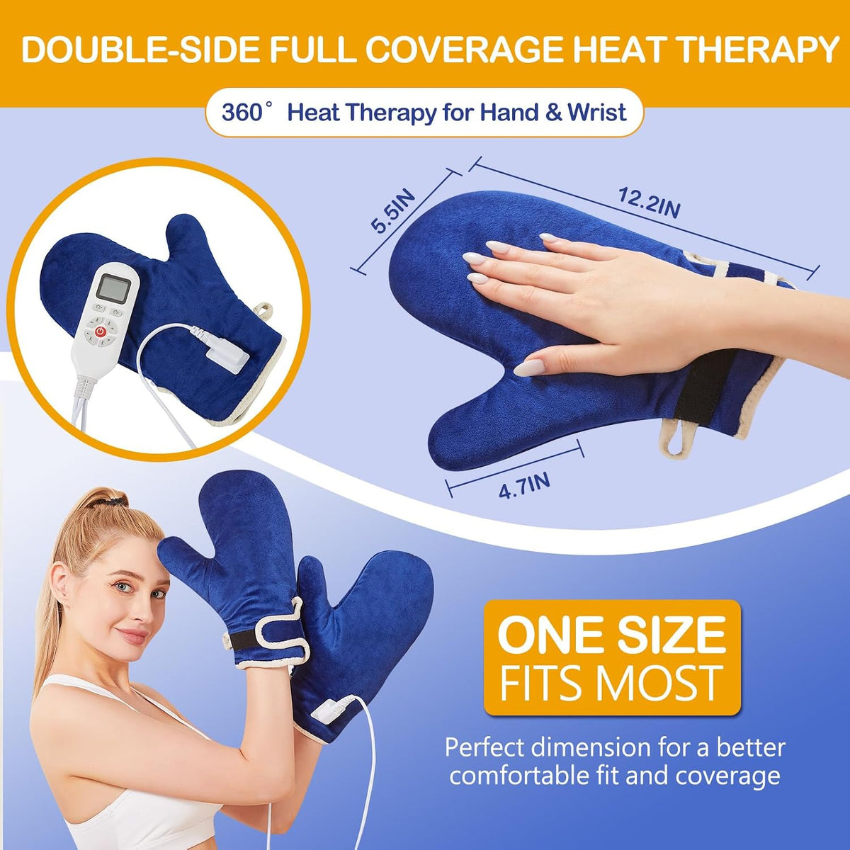 Cordless Foot Warmer with Heat and Massage - Rechargeable Heating Pad for Feet, 3 Temp & Vibration Levels, 60 Min Timer for Plantar Fasciitis, Ankle Pain, Cold Feet at Home, Office, Sleeping