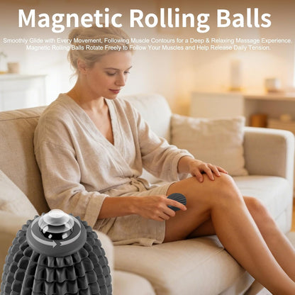Vibrating Massage Ball for Plantar Fasciitis, Silicone Trigger Point, Myofascial Massage Ball, Deep Tissue Roller for Back, Shoulder, Foot, Muscle Recovery, Hip & Psoas Release Tool (Blue)