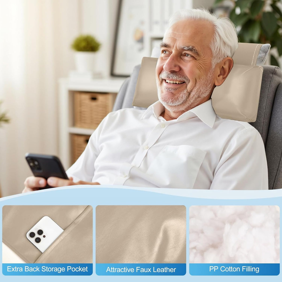Recliner Pillow, Adjustable Neck & Head Support Pillow