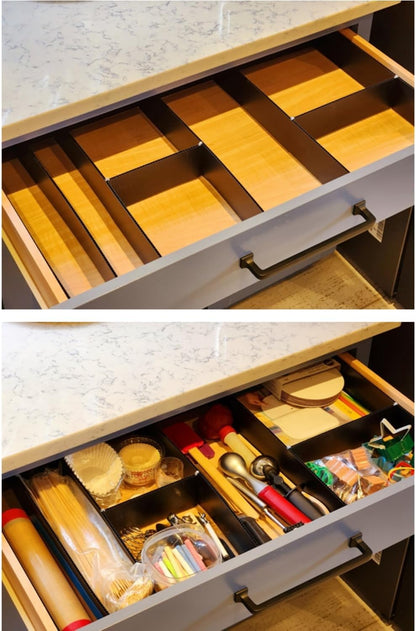 DRAWER DADDY - The world's most customizable drawer organizer. | Adjustable drawer dividers for any size drawer. Custom DIY grid organizer for kitchen, bathroom, desk, and more.