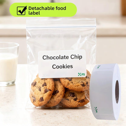 500 Food Storage Stickers Refrigerator Freezer Paper Label Removable Blank Food Labels, Water/Oil/Tear Resistant with Perforation Line for Freezer Food Containers Jars Pantry