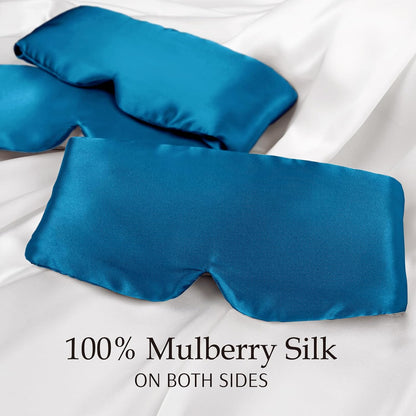 Zenssia 100% Mulberry Silk Sleep Mask Eye Mask for Men and Women, Light Plum