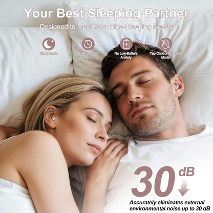 Sleep Earbuds Bluetooth 6.0 in Ear, Sleep Headphones with Sleep Monitor APP, 2026 New Mini Sleep Ear Buds with Small Earplugs for Side Sleepers, 48H Playtime Sleep Earphones with Sleep Mode Blue