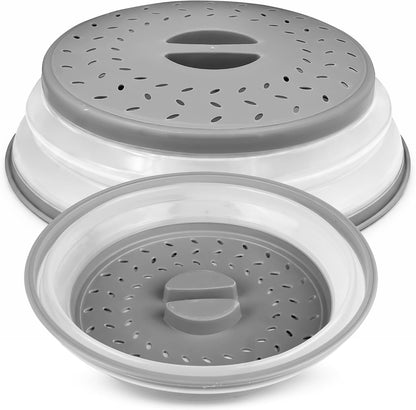 Collapsible Microwave Splatter Cover for Food, 10.5 Inch, Pack of 2