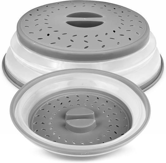 Collapsible Microwave Splatter Cover for Food, 10.5 Inch, Pack of 2