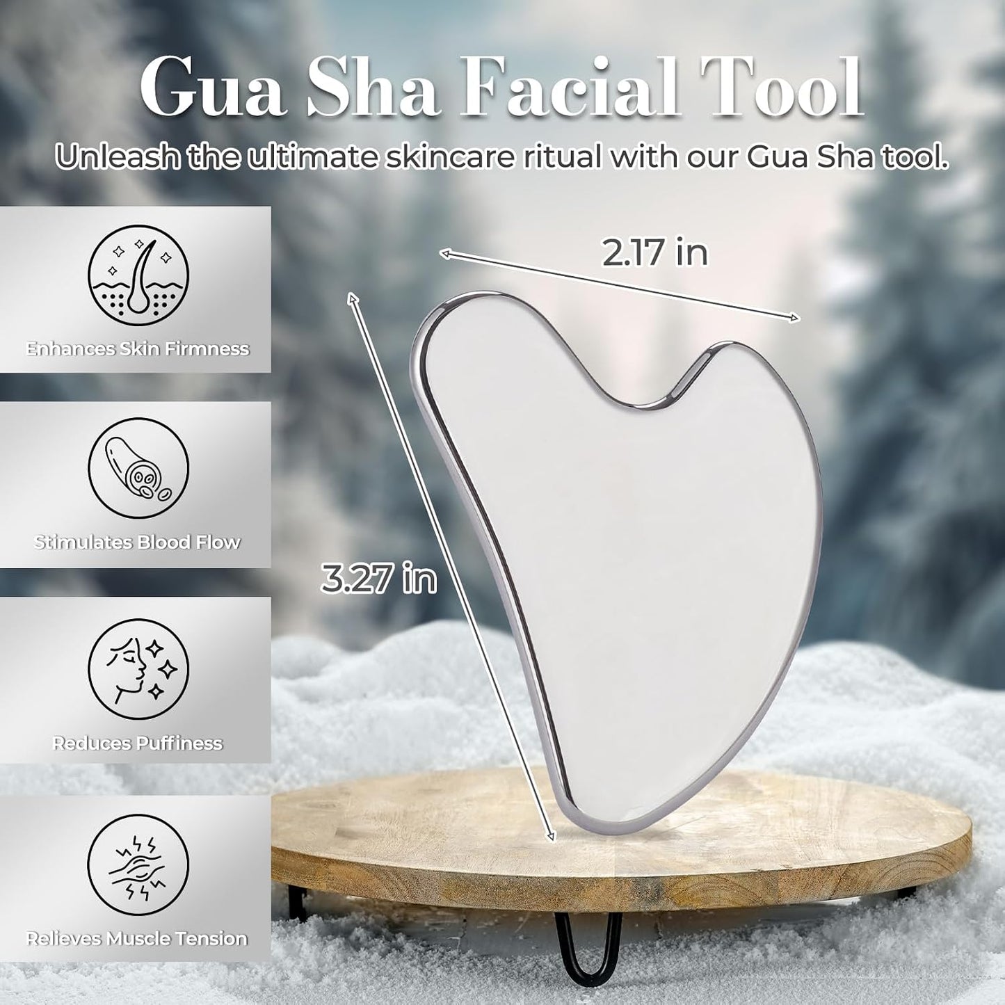 Trigger Point Massage Tool, Gua Sha Tool for Deep Tissue Massage & Fascia Release, Metal Muscle Scraper, Stainless Steel Thumb Saver, Acupressure Myofascial Release Tool, Full Body Pain Relief