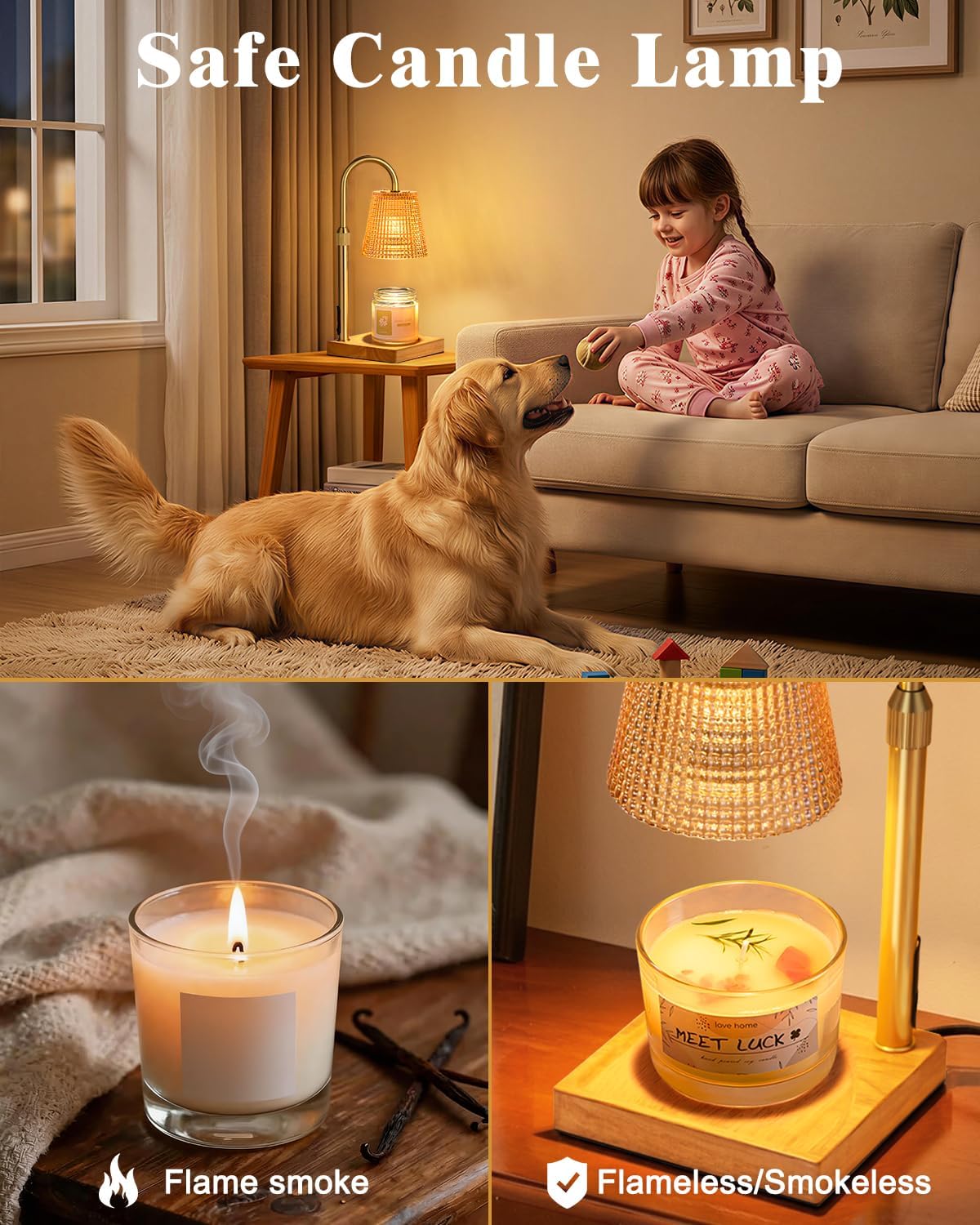 Hong-in Candle Warmer Lamp with Timer, House Warming Gifts New Home Decor