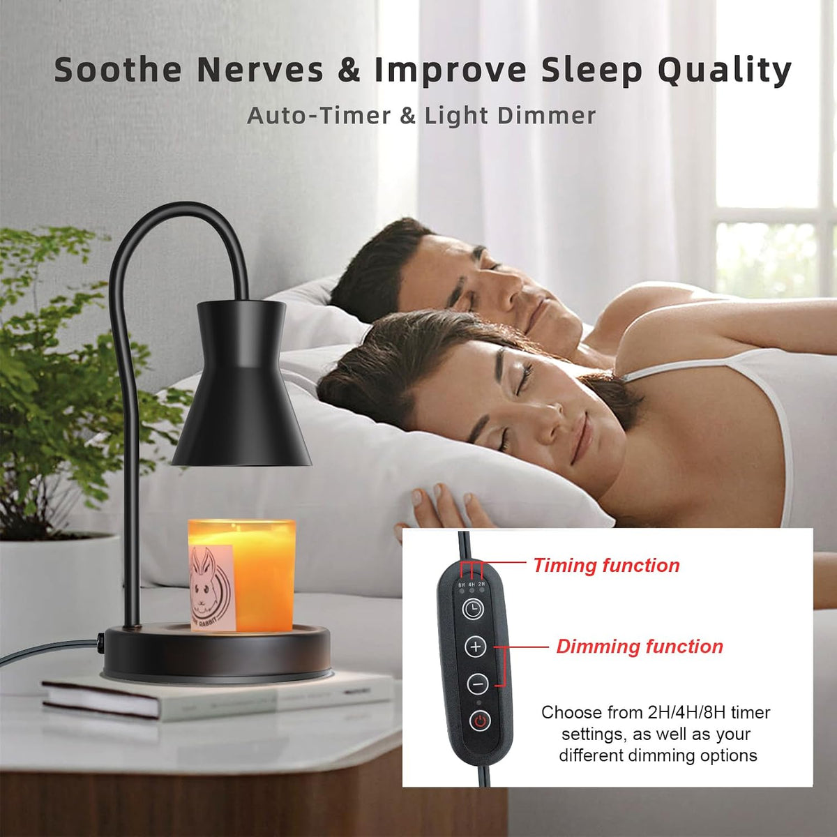 LALISU Candle Warmer Lamp with Timer Electric Candles Light Birthday Gifts