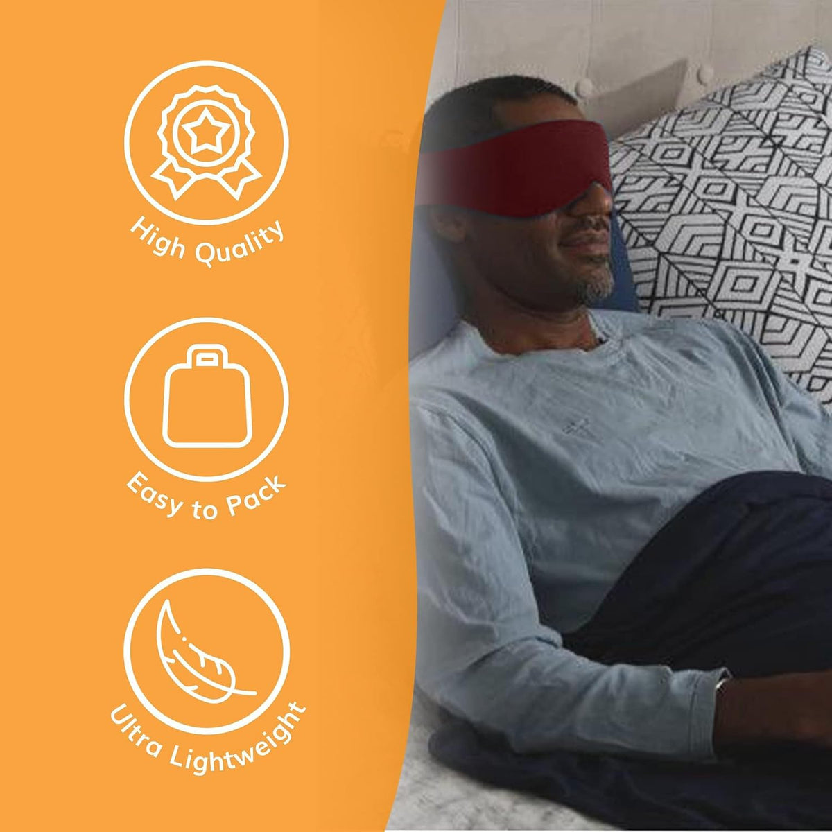 HappyLuxe Sleep Mask for Women & Men | USA Made Eye Masks for Sleep