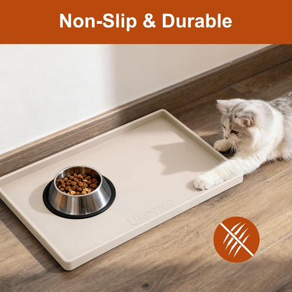 34" x 22" Extra Thick Silicone Mat Waterproof with Raised Edge, | Under Sink Mat for Kitchen & Bathroom, Kitchen Cabinet Liner, Multi-Purpose for Storage & Protection