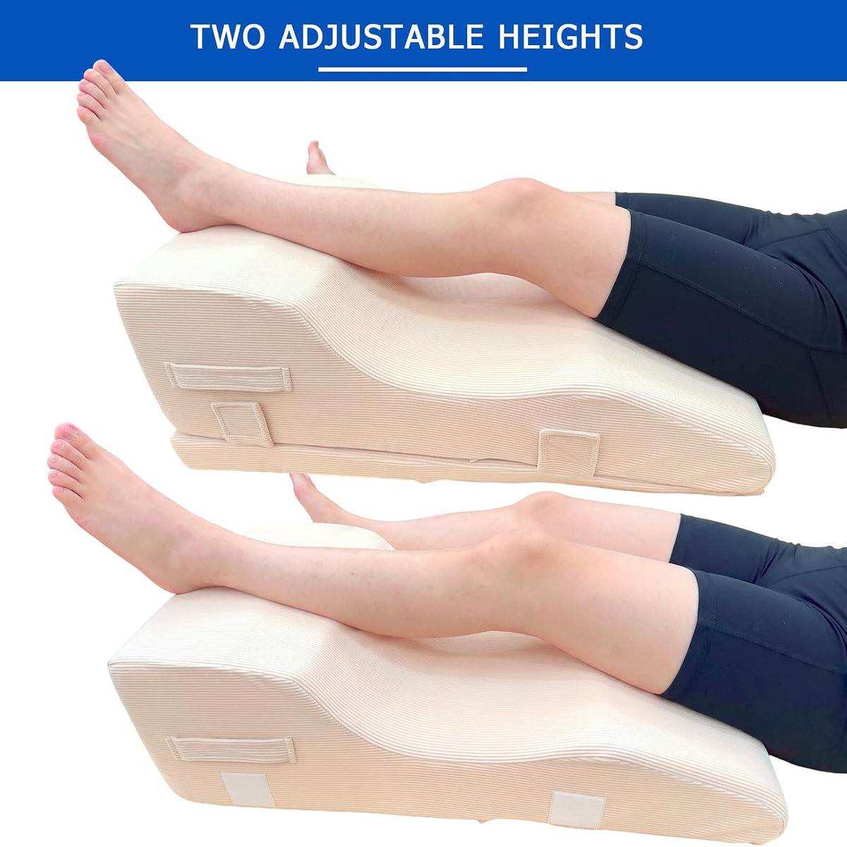 Adjustable Height Leg Elevation Pillow,Removable Knee Insert for Recovery