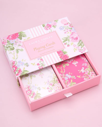 Laura Ashley Pretty Pattern Matching Game – 52 Floral Memory Cards in Decorative Gift Box – Classic Matching Game – Cognitive Brain Training & Family Fun | Classic Concentration Play with Elegant Botanical Artwork, Cognitive Brain Training and Family Fun