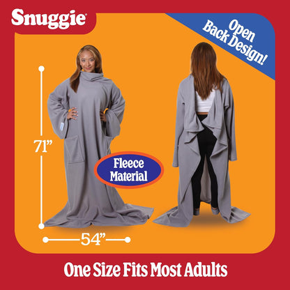 Snuggie The Original Wearable Blanket With Sleeves & Pockets | Cozy Oversized Throw for Adult Men & Women | One Size, 71x54