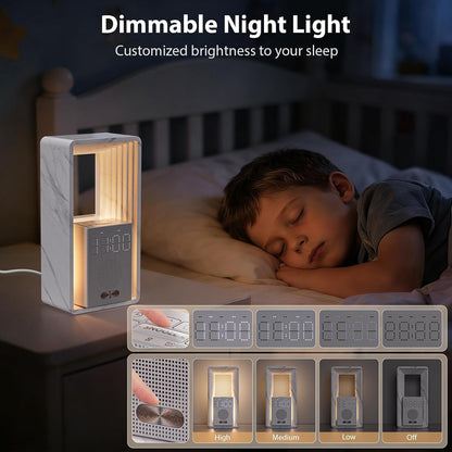 Hensam Sunrise Alarm Clock with 20 White Noise & Night Light for Bedroom
