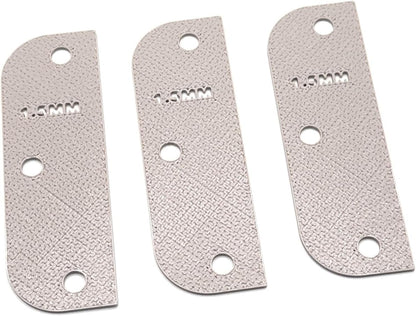 Door Hinge Shims (Set of 3) Hinge Spacer for Interior and Exterior Door Alignment - for 3.5", 4" and 4.5" Standard Hinges (3mm Thick, White, 3.5-inch)