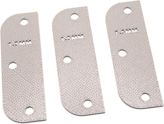 Door Hinge Shims (Set of 3) Hinge Spacer for Interior and Exterior Door Alignment - for 3.5", 4" and 4.5" Standard Hinges (3mm Thick, White, 3.5-inch)