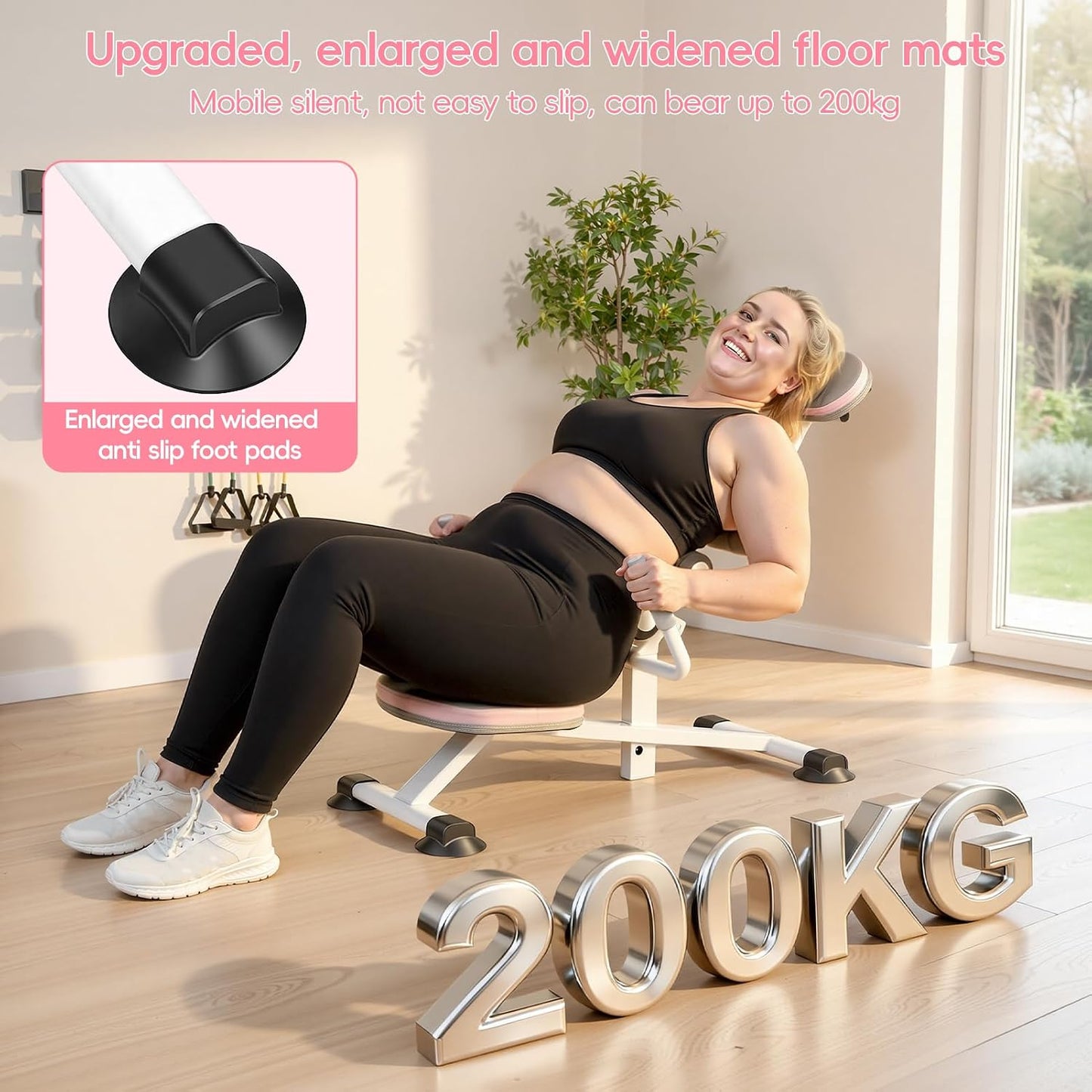 Inversion Tables Mini Back Stretcher, 440lbs Capacity Decompression Table with Adjustable Angle, Ergonomic Contour Design, Portable Inversion Table for Back Pain Home Gym Adults