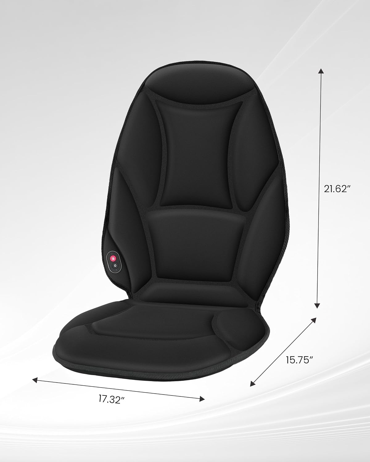 COMFIER Back Massager with Heat, Vibration Massage Seat Cushion with 8 Massage Nodes & 5 Modes, Adjustable Chair Massager Pad for Home Office, Heated Chair Pad, Gifts for Women Men Mom Dad