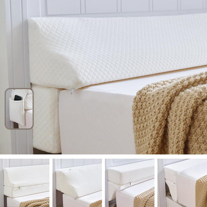 Bed Wedge Gap Filler Queen Size, Wedge Pillow for Headboard Gap, 60×10×6 in