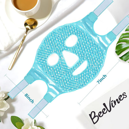 BeeVines Ice Face Mask, Cooling Gel Pack, Cold Compress for Puffy Eyes